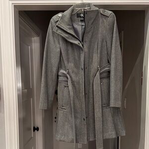 Calvin Klein Women's Gray Coat